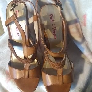 Pink and Pepper platform wedges